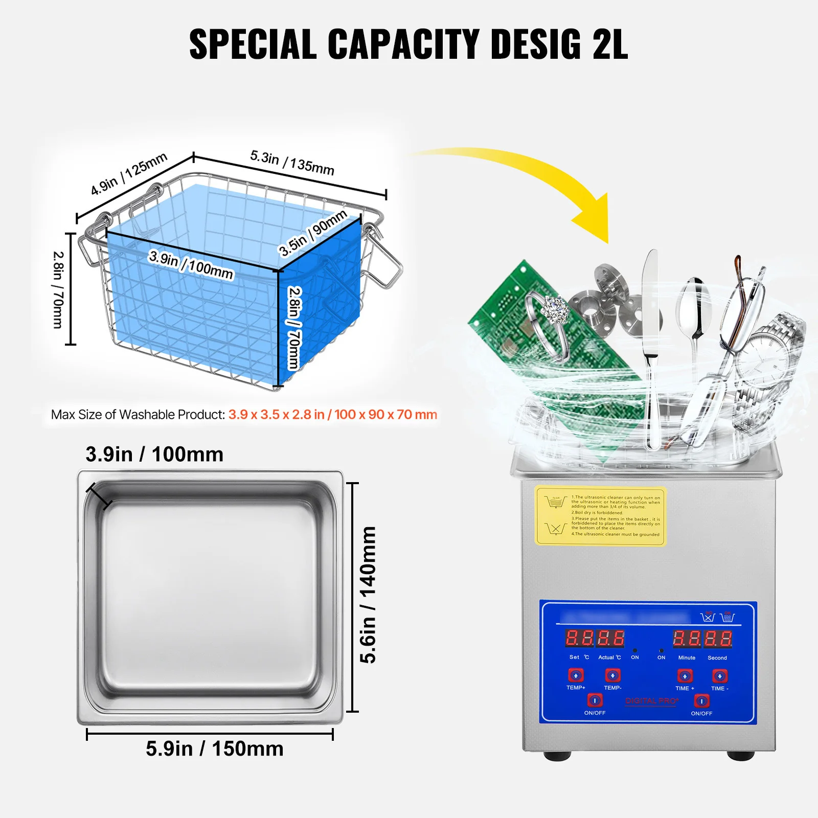 SucceBuy1.3L2L3L6L10L15L22L30LUltrasonic Cleaner Lave-Dishes Portable Washing Machine Diswasher Ultrasound Home Appliances 6