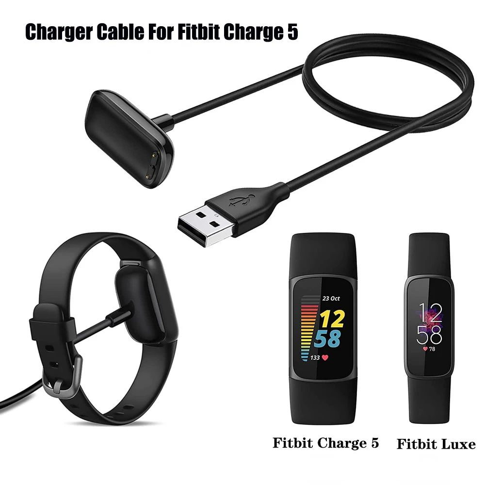 Cavo Di Ricarica Usb Per Fitbit Charge 5 6 Adattatore Per Caricabatterie Di Ricambio Dock Di Ricarica Per Fitbit Luxe Watch