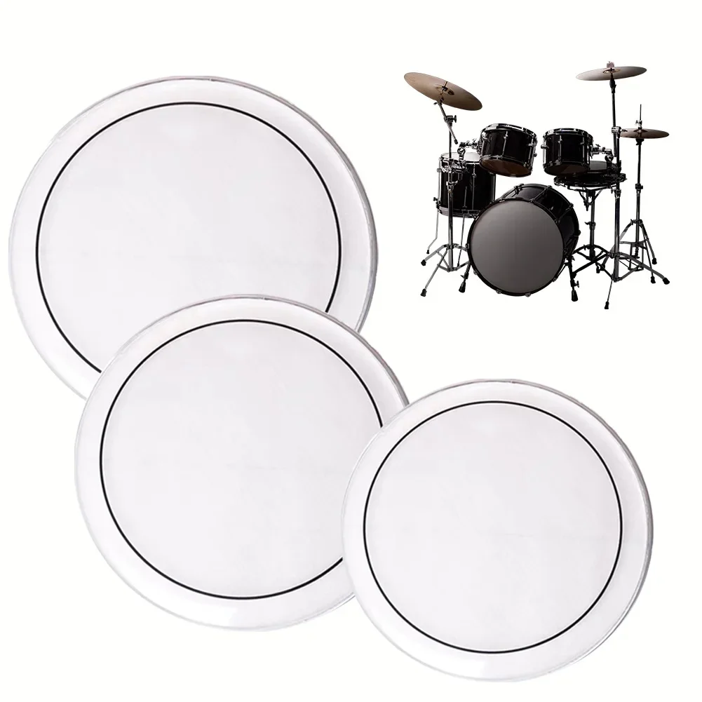 1pc 8inch 10inch 12inch Drum Patches Clear Crisp Sound Improved Timbre Volume Exercises Outdoor Activities