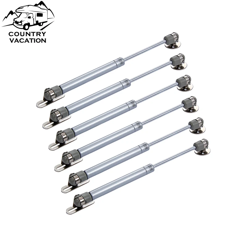 RV Cavavan Locker Gas Spring Lifting Bracket Hydraulic Support Cabinet Hinge for Cabinet Door Storage Box 100N/22lb Set of 6 cabinet door hydraulic support bar cabinet upturn support buffer damping arbitrary stop upturn pressure bar furniture hardware