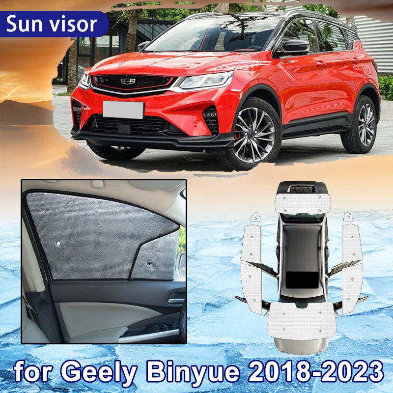 

Для Geely Binyue Coolray Proton X50 2018-2023 2022 2021 Автомобильный солнцезащитный козырек для окна, солнцезащитный козырек, козырек на лобовое стекло, аксессуары