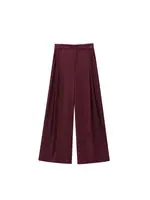 Women's Front Button Fitted Waistcoat and High Waist Pleated Wide Leg Pants, Female Two Piece Sets, Fashion - Image 5