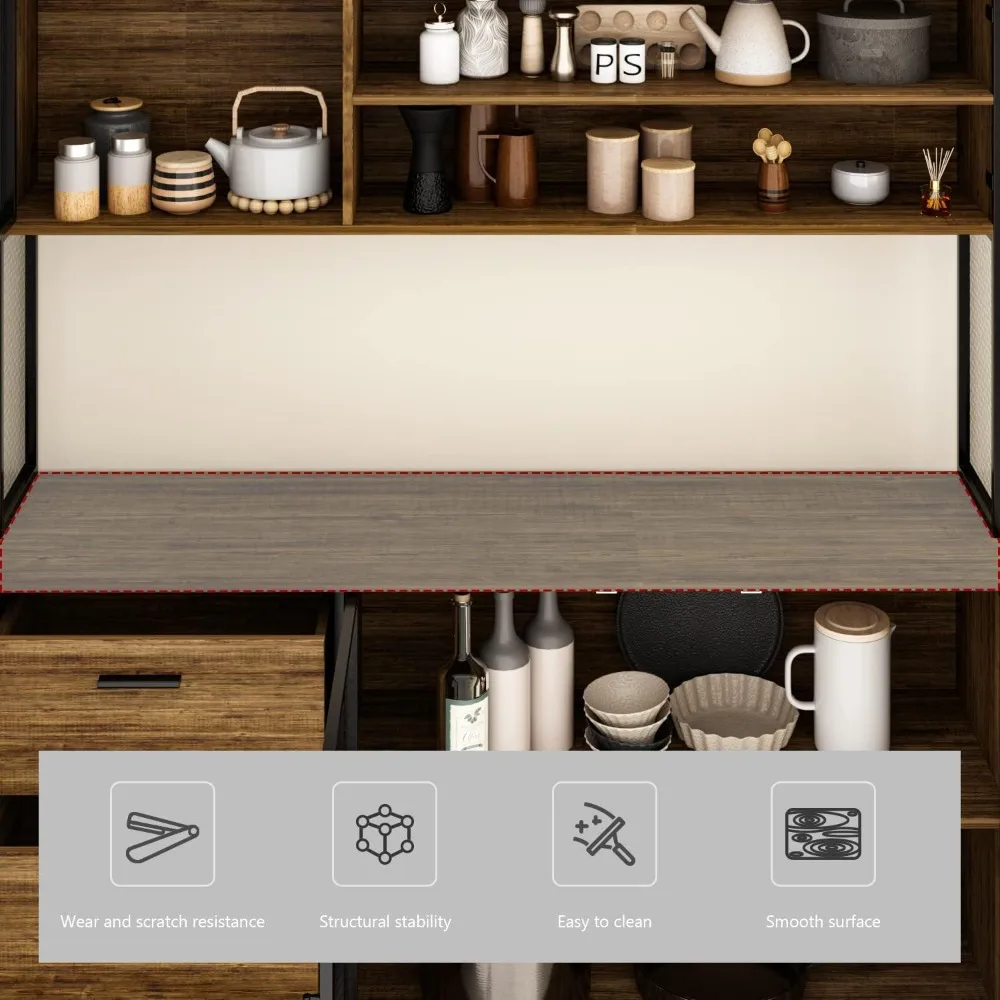 Stylish Ljustra Kitchen Hutch Cabinet