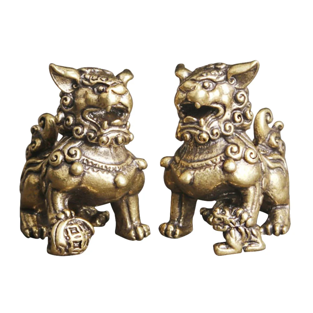 

Brass Lion Figurines Brass Adornments Lion Shaped Brass Statues Golden