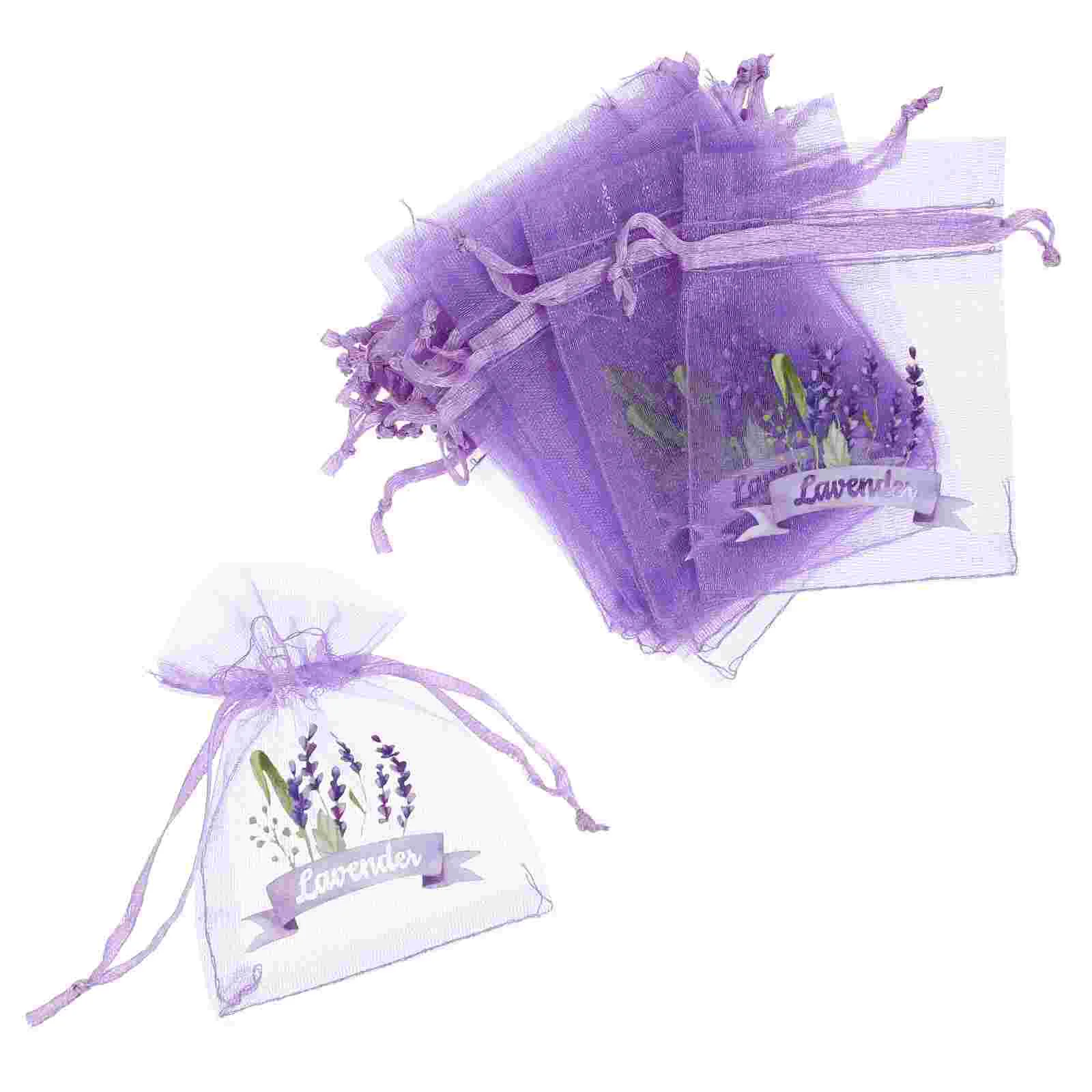 20 Pcs Lavender Bag Gauze Pouches Sachet Bags Clear Party Favor Sachets Empty for Drawstring