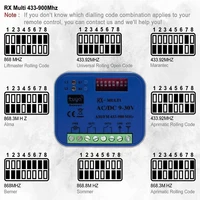 SMG-662 Universal For Garage Door Receiver RX Multi 300-900MHz Gate Remote Control Switch Module Relay Controller 433MHz 868MHz - Image 4