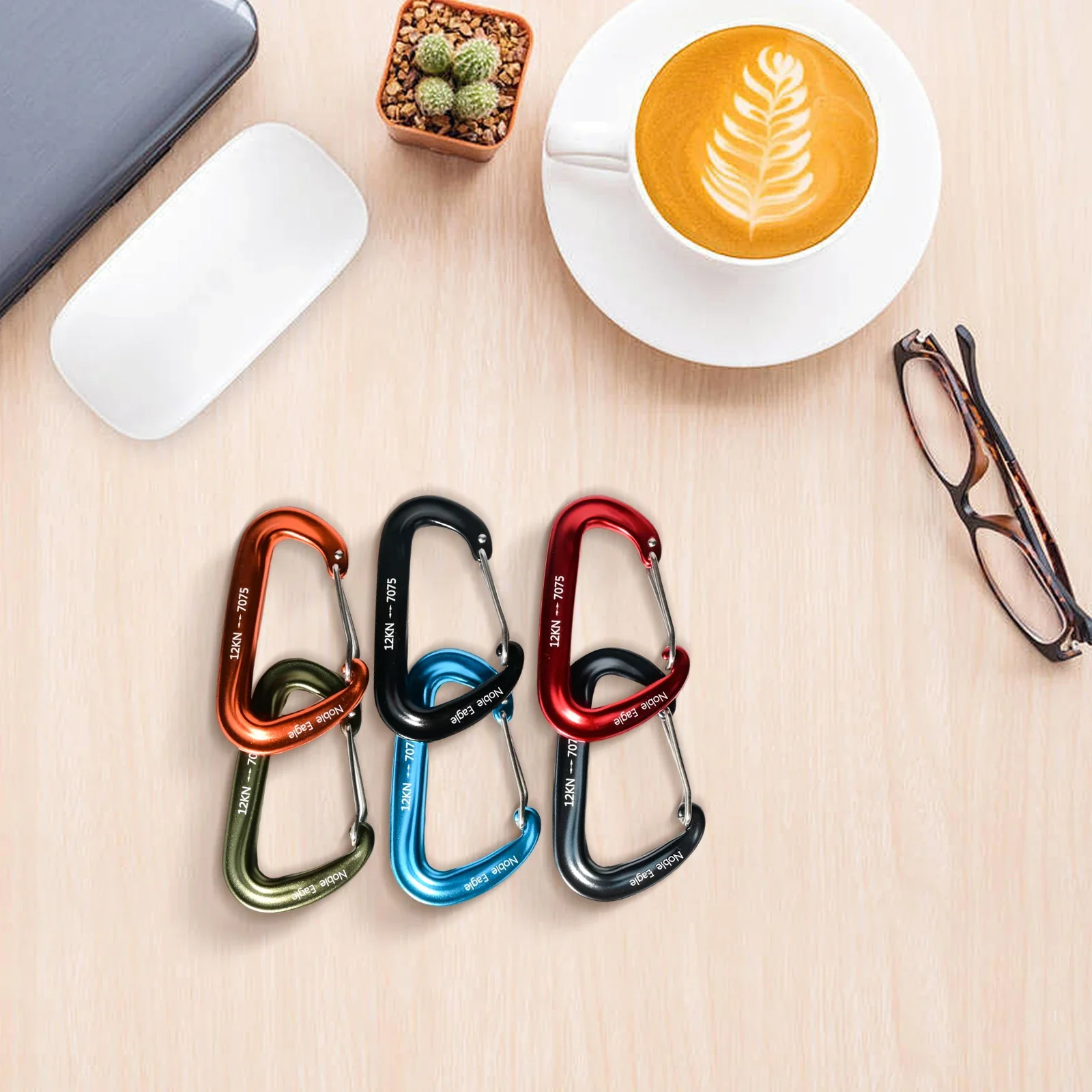 6PCS Lightweight Carabiners Clips 5