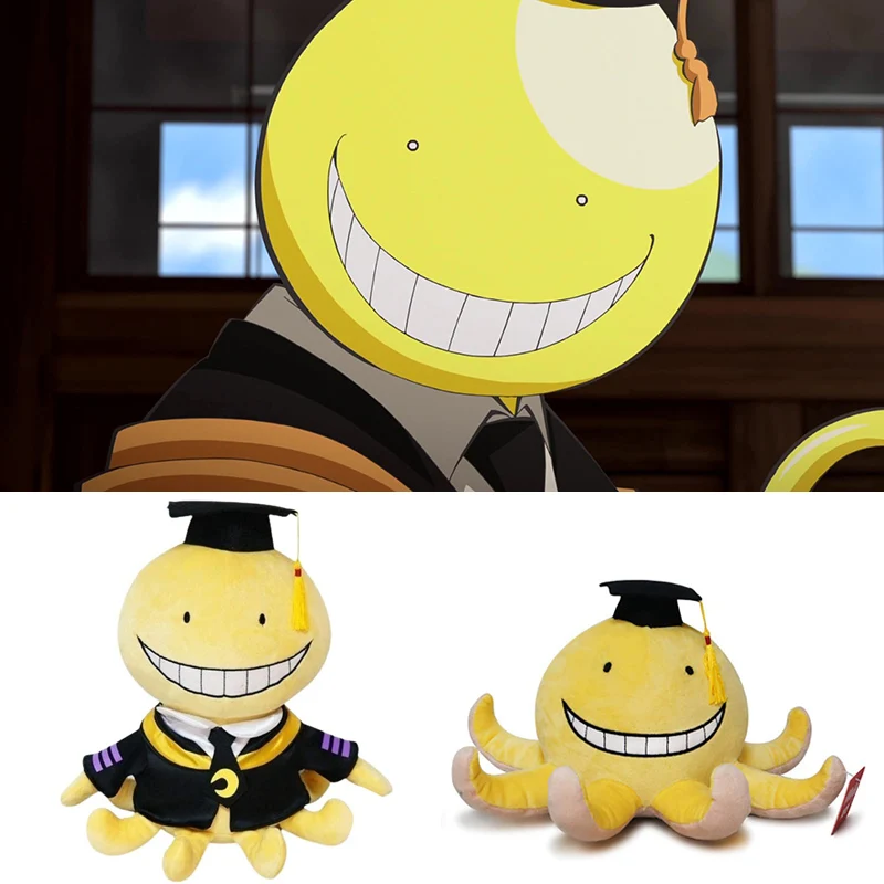 30cm Koro Sensei Octopus Plush Toy Anime Stuffed Animal Soft Pillow Cute Doll Fans Kids Birthday Gift