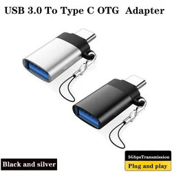 Premium OTG USB 3.0 to Type - C Charger Adapter Connector (Black and silver)