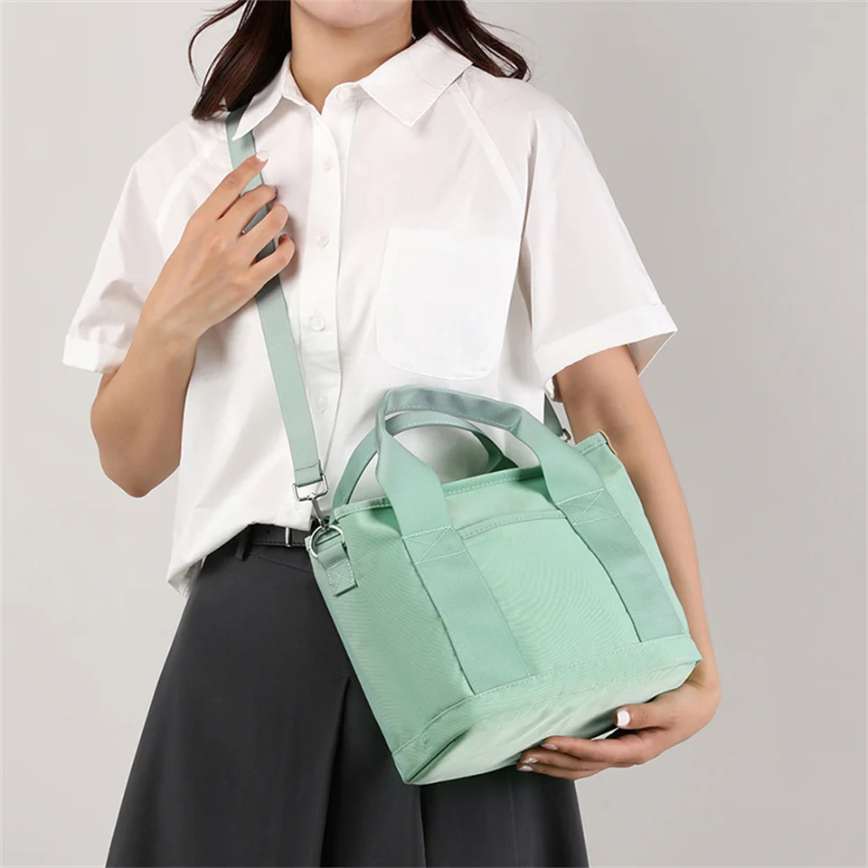 Women Shoulder Bag Casual Nylon Handbags Female Messenger Bag Tote Solid Color Lady Crossbody Bag