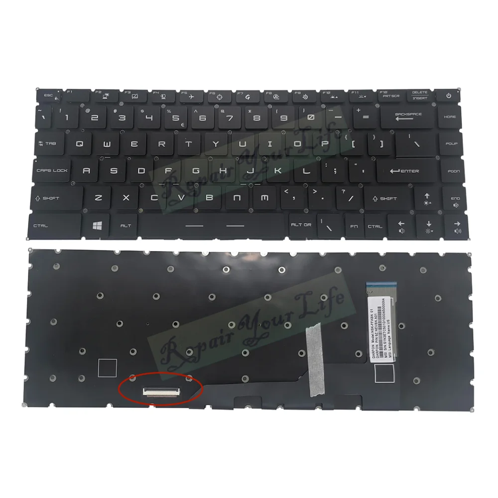 Russo Espanhol Por-chave Rgb Teclado Retroiluminado para Msi Gs66 Stealth 10sfs 10sgs Gp66 ms 1542 Teclado para Jogos Retroiluminação Colorida us - Imagem 3