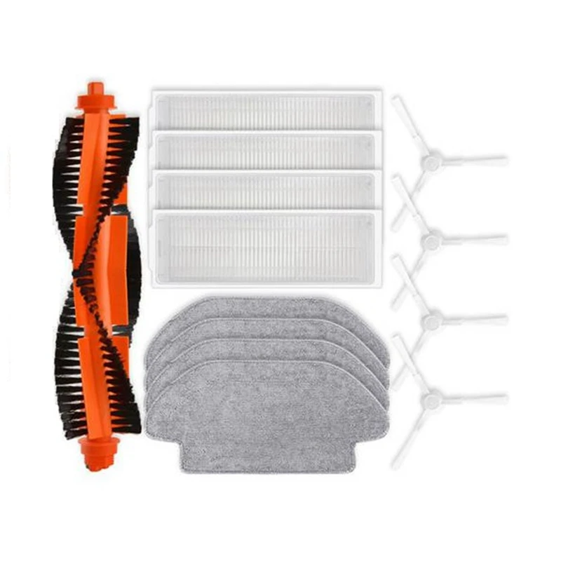 

Аксессуары для робота-пылесоса Genio LASER L700, основная боковая щетка, Hepa фильтр, насадка на швабру, тряпка, как показано на рисунке