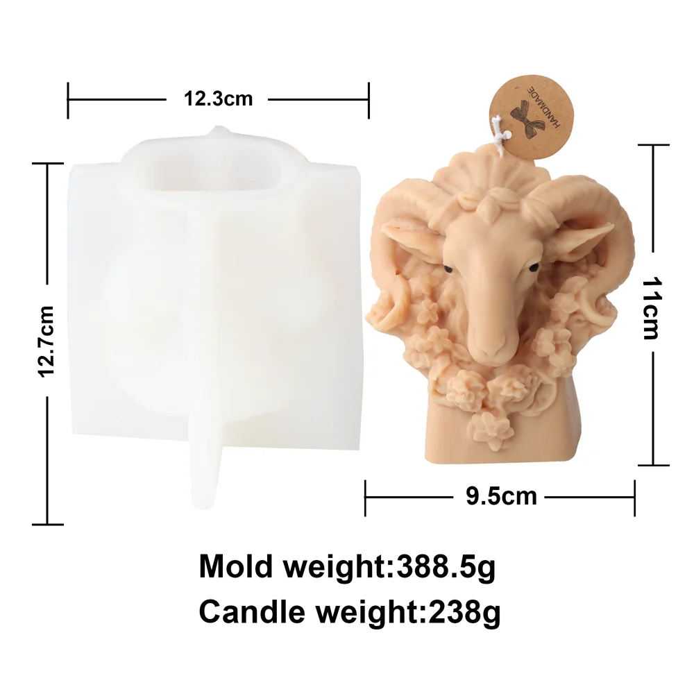 Stampo In Silicone Per Candele Alpaca - Per DIY, Resina, Gesso, Facile Da Sformare, 9.3x6.3x3.3 Cm - Foto 5