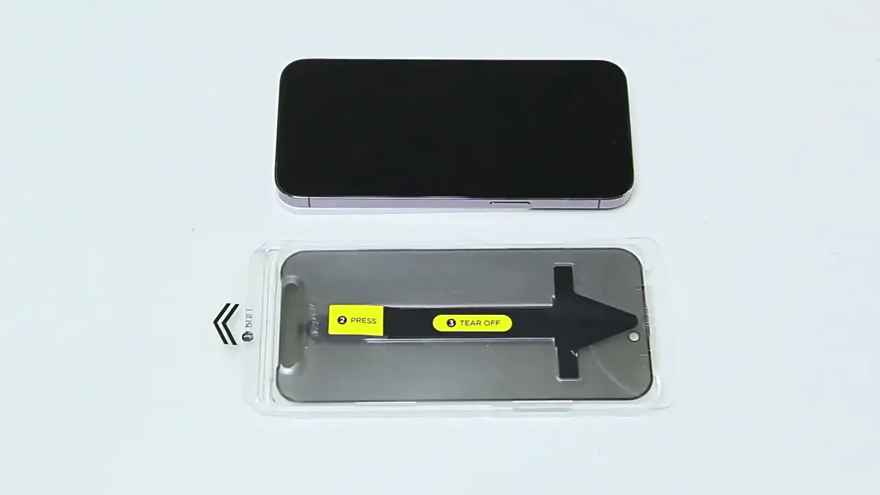 Protector de pantalla de instalación sin polvo de alta definición de 3  piezas para iPhone 16 15 14 13 12 11 Pro - AliExpress