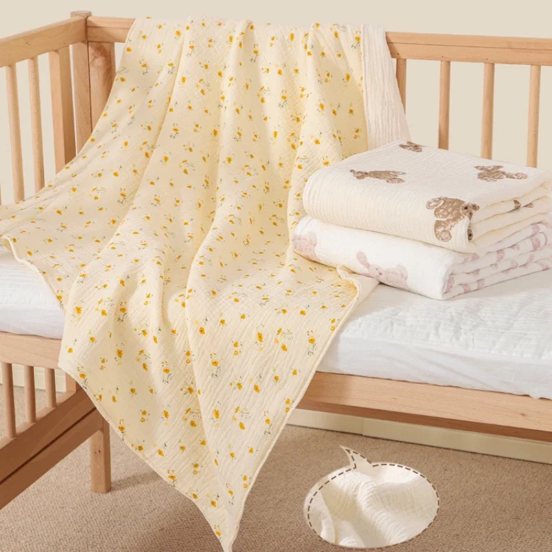 100x100CM Newborn Baby Cotton Blanket Summer Bedding Babies Stuff Throw Blanket Muslin Squares Receiving Blanket 4