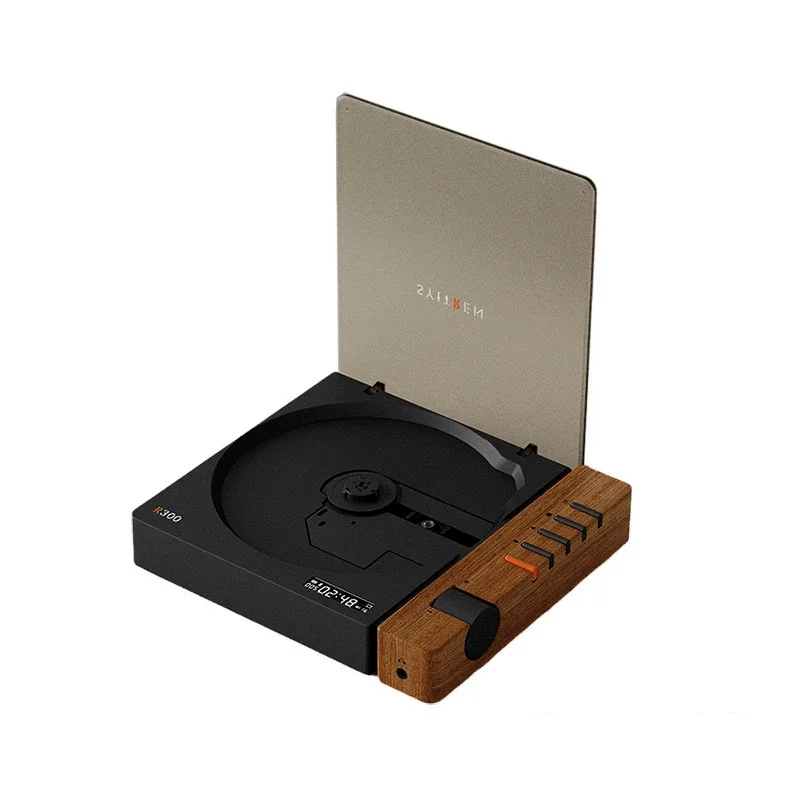 ポータブルワイヤレスCDプレーヤー,エレガントでレトロ,Bluetooth,hfi