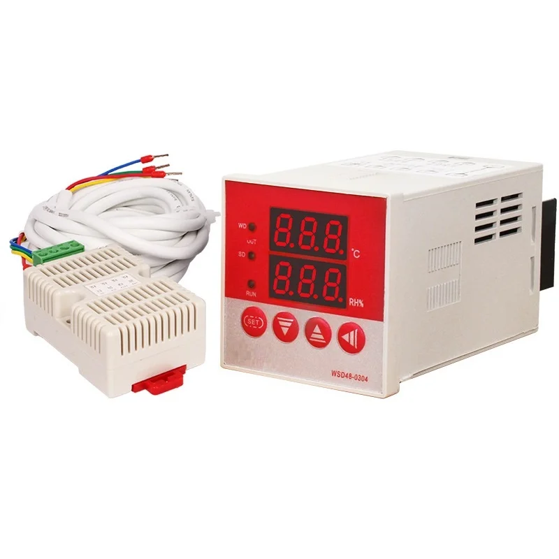 

TDK0304 48*48 mm Temperature and humidity controller With 3 meter T/H sensors and T/H meters