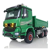 LESU 1/14 Hydraulic RC Dumper 3Axles 3-Way Radio Battery for Painted Finished Remoted Tipper 2Speed Model Toys for Boy THZH1330 1