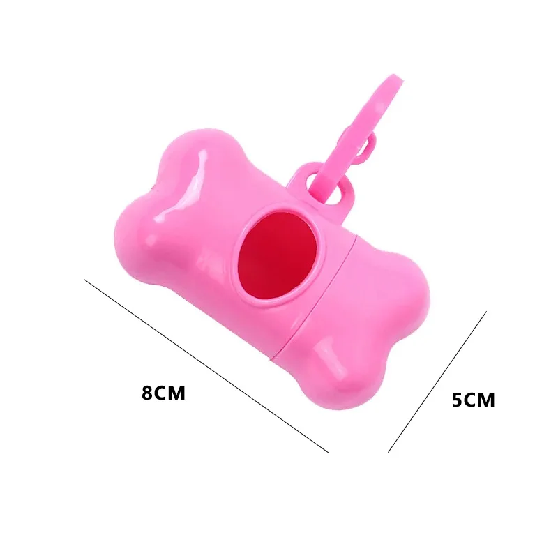 Pet Dog Poop Bags Box Colorful Portable Bone-shaped rubbish bag poo storage box(Without bags) dog poop bag holder