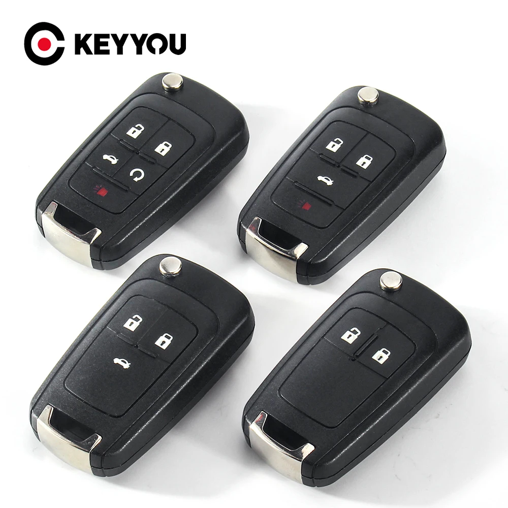 

KEYYOU 20X Remote Case Fob Cover Flip Folding Key Shell Blank For Chevrolet Lova Sail Aveo Cruze Car Key 2/3/4/5 Buttons