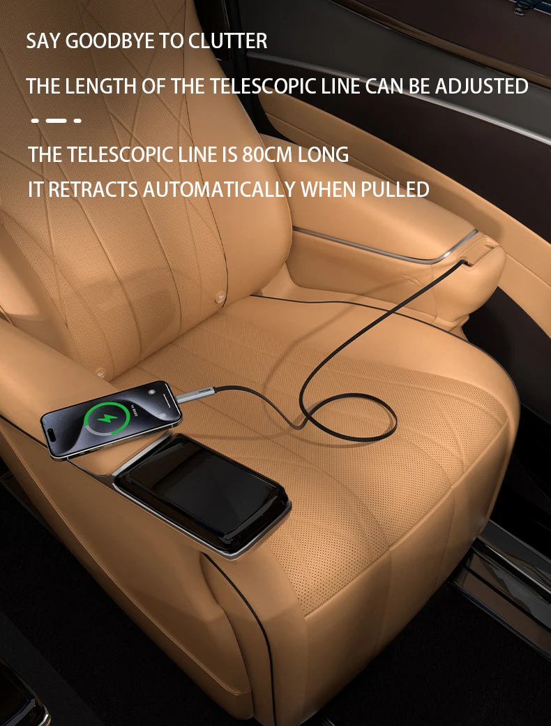 For DENZA D9 2025 2024 The second-row seat docking station Fast charging extensi