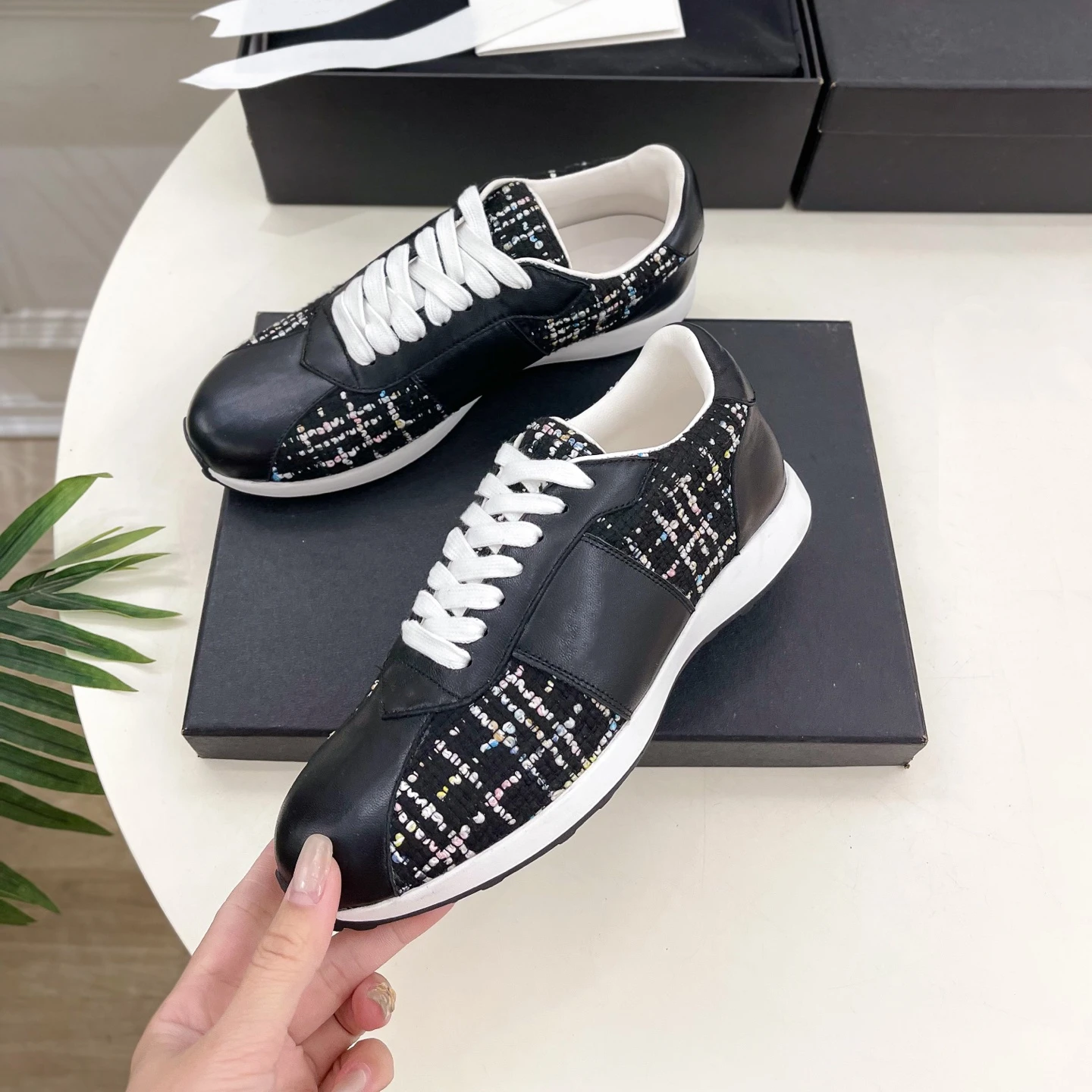 New Shoes Women Genuine Leather Sneakers Mixed Colors Sports Leisure Flats Round Toe Lace Up Designer Shoes Zapatillas De Mujer 4