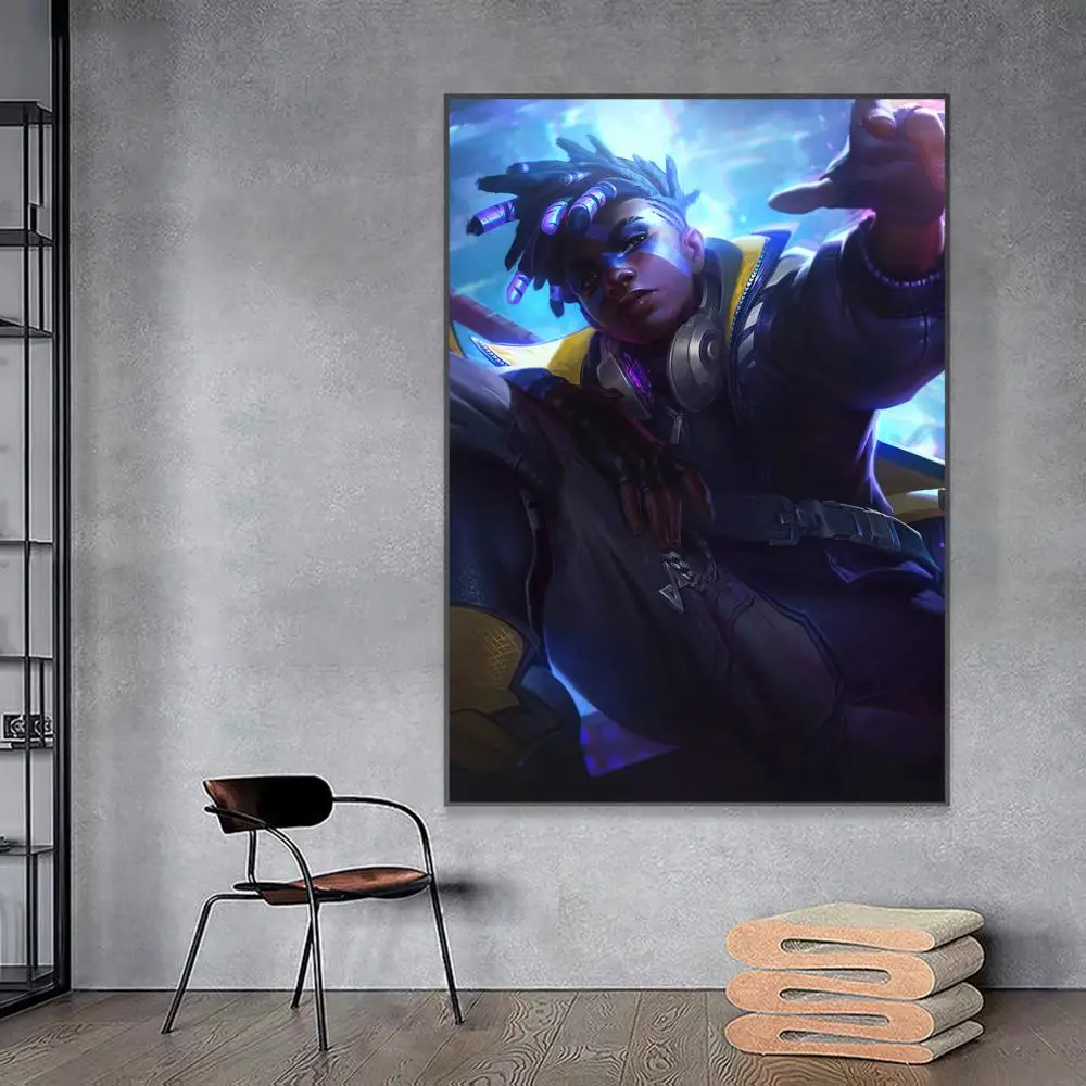 League of Legends Ekko Anime Posters Sticky Decoracion Painting