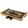 Smokeless grill ceramic coating griddle grill electric bbq grill pizza maker with Tempered Glass Lid Adjustable Temperature 4