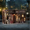 DIY Wooden Miniature Model Kit Magic Coffee Shop Casa Doll Houses 3D Puzzle Dollhouse With Furniture for Friends Christmas Gifts 3