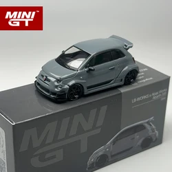 Enhanced Diecast Abarth 595 LB - WORKS x Abas Works Grey Car Replica (995)