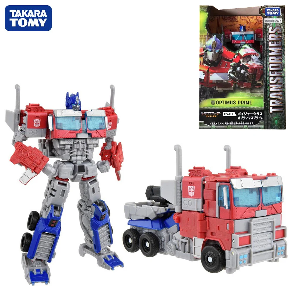 

[In Stock] TAKARA TOMY Transformers Rise of The Beasts Optimus Prime 14cm Voyager Class Excellent Movie Action Figure Model Toys