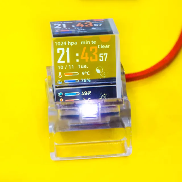 Hellocubic Hűvös Időjárás -Előrejelzés Prizma Kristály 3D Wifi Clock Station Átlátszó Kis Tv -Asztal Angol Változat - Image 3