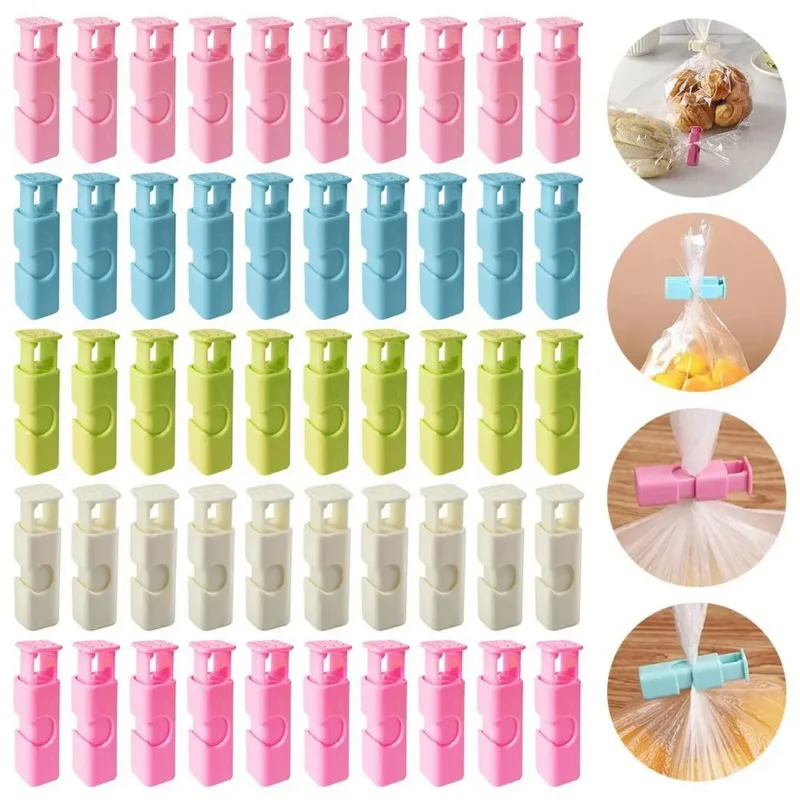 

10PCS Sealing Clip Food Preservation Bag Clip Snack Food Storage Seal Bag Clips Sealer Clamp Kitchen Storage Tool