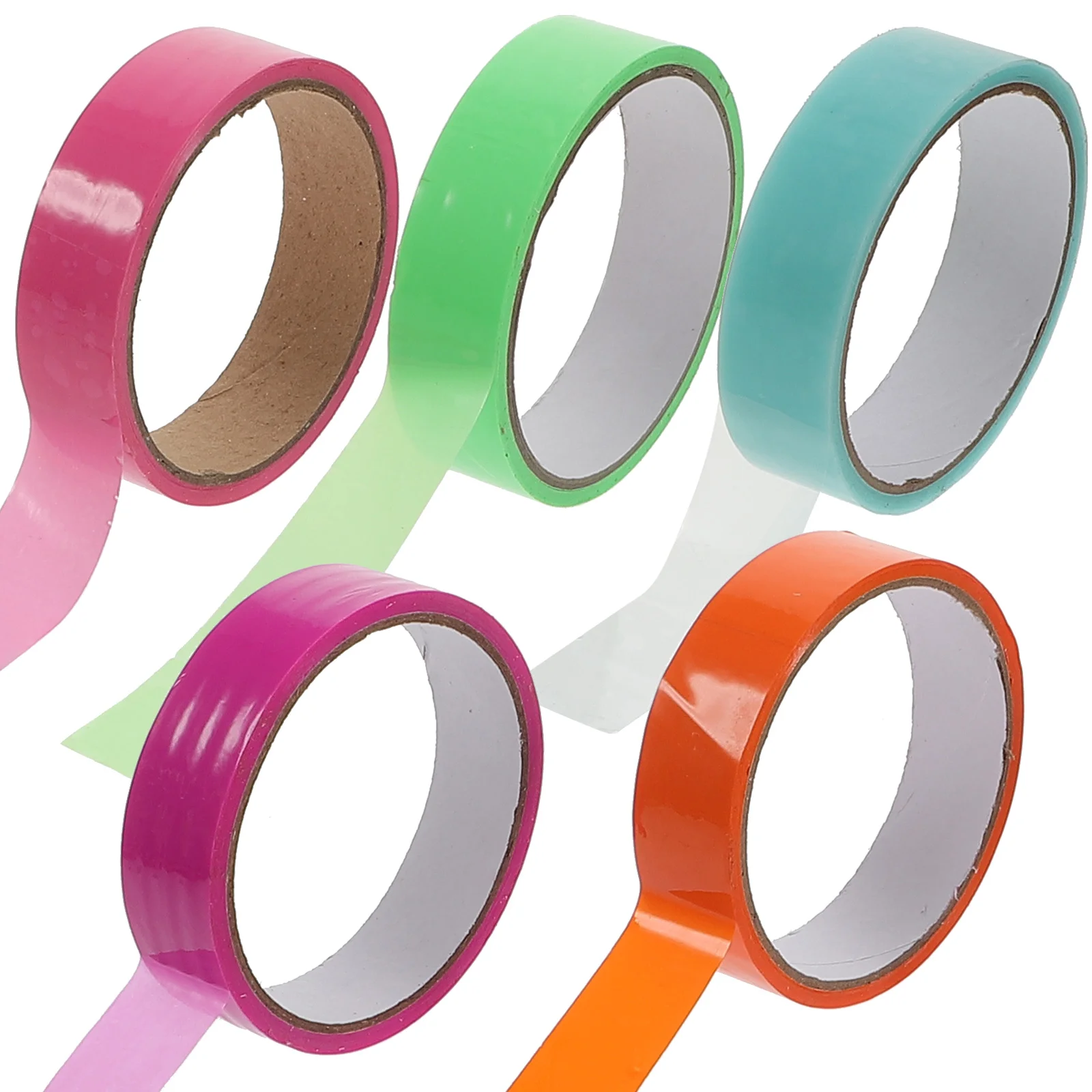 

5 Roll Adhesive Tape Sticky Ball Color Child Boy Toys Relaxing Rolling Plastic Balls Making