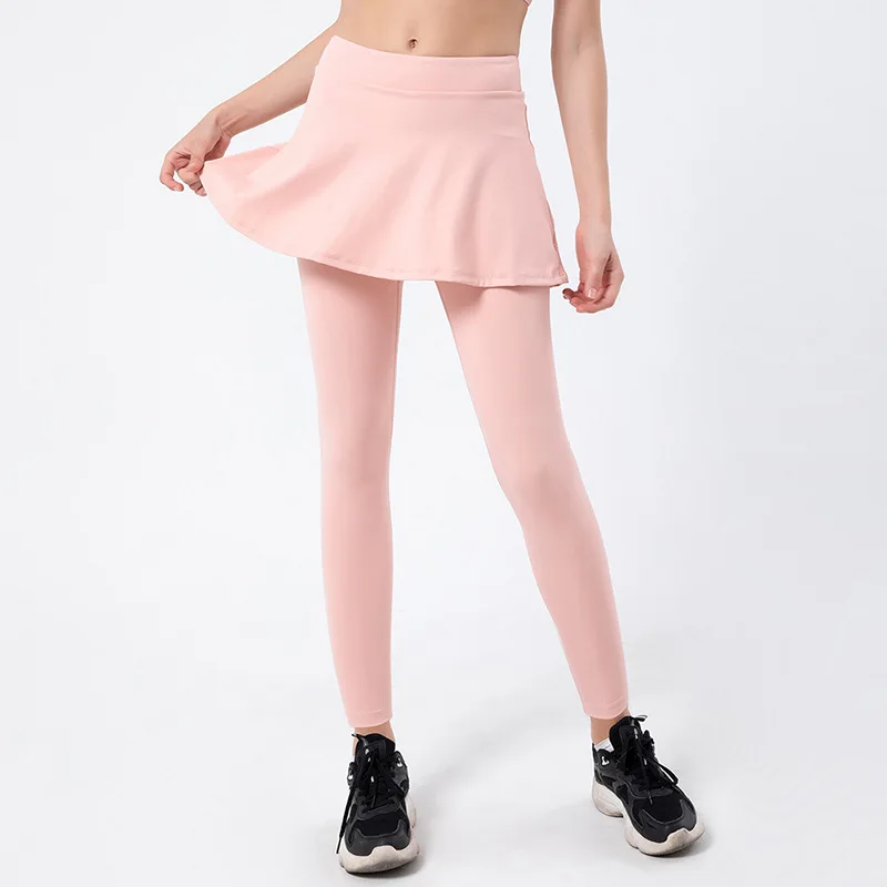 Women Sports Tennis Skirts Badminton Golf Wear Skort Fitness Yoga Leggings With Skirt Workout Running Pants Trainning Tights