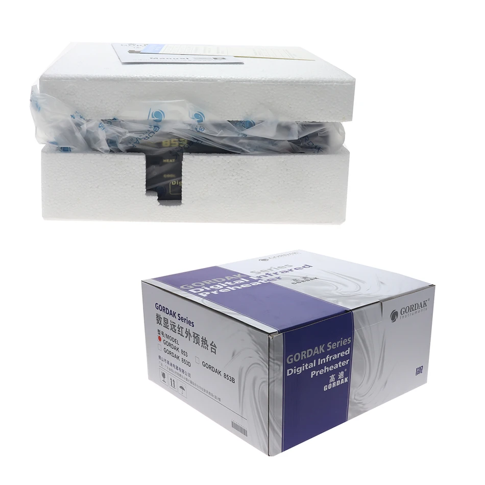 Gordak 853 Bottom Heating Preheating Station PCB Preheater Soldering Station BGA Rework Station Phone Repair Tools YIHUA 853A EU 6