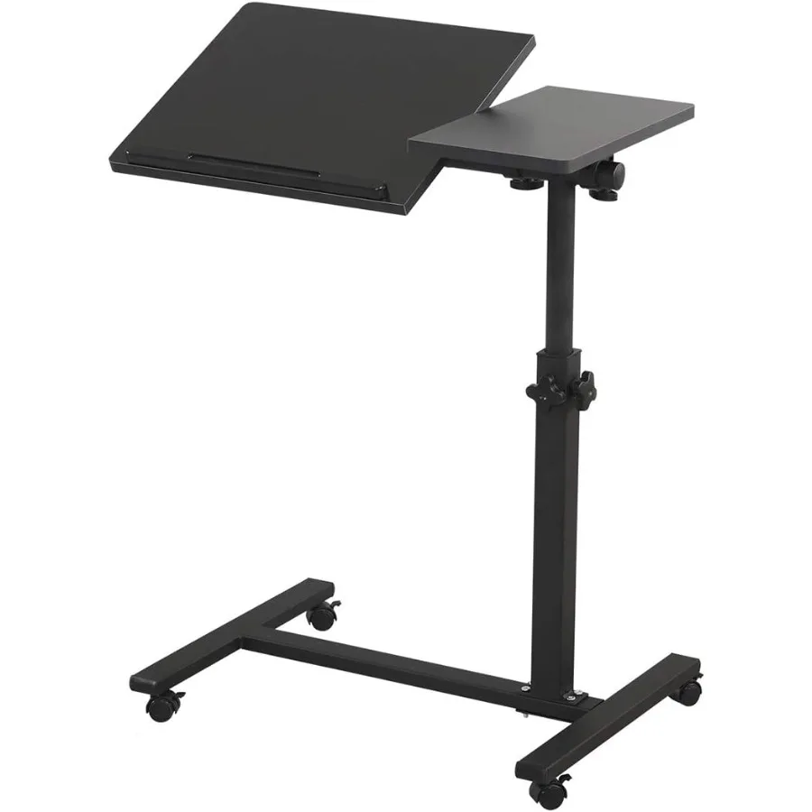 Adjustable Rolling Laptop Stand with Wheels