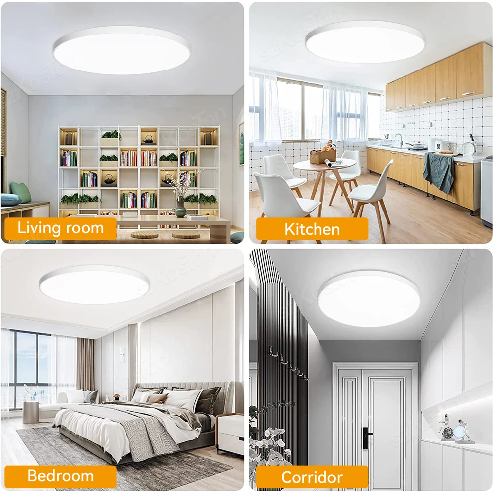 Ultra Thin LED Ceiling Lamp with Adjustable Color Lighting