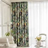 Living Dining Room Bedroom Oil Painting American Retro Printing Abstract Light Luxury Cotton Linen Pastoral Curtains 3