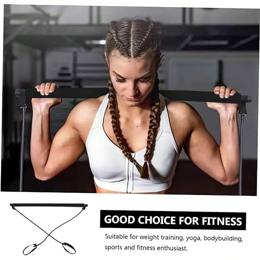 Pilates Bar Kit With Resistance Bands For Full Body Home Workout_voghion.com