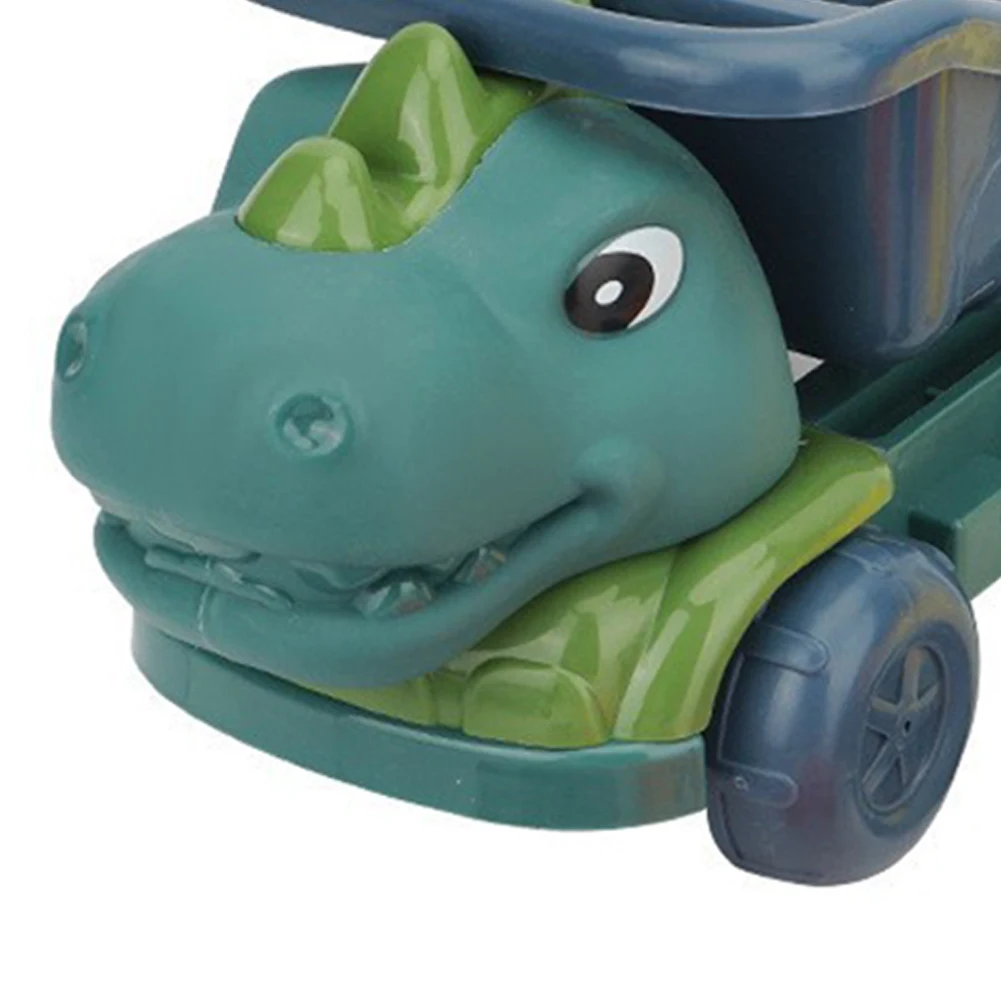 6Pcs Dinosaur Summer Beach Toys with Dump Truck Sand Molds Shovel Set Sand Toys Sandbox Toys for Toddlers Kids Boys Girls 5
