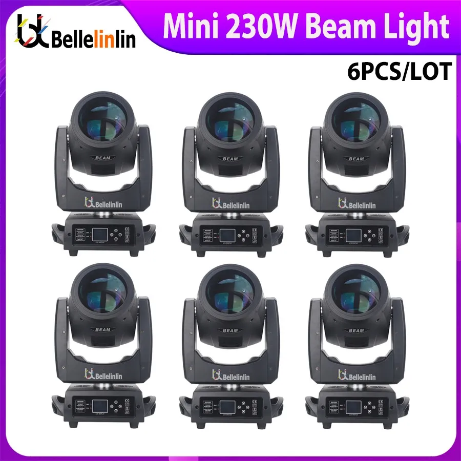 

No Tax 6Pcs 230W 7R DMX 17 Gobos Prism Led DJ Spot Beam Mini Moving Head Light Effect Disco Music Party Stage Lighting Equipment