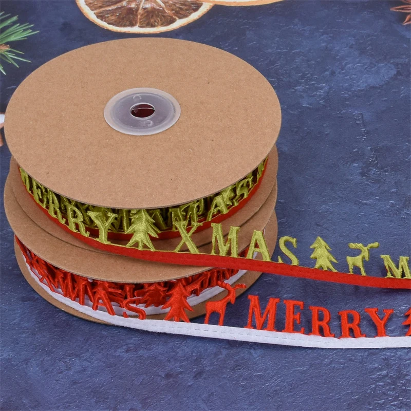 

Christmas Tree Letters Deer Ribbons Crafts Diy Wedding Gift Bows Organza Ribbon Sewing Clothing Christmas Decor Gift Packing