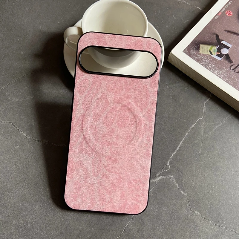 Magnetic Leopard Floral Leather Shockproof Case with Mag-safe PU Shell