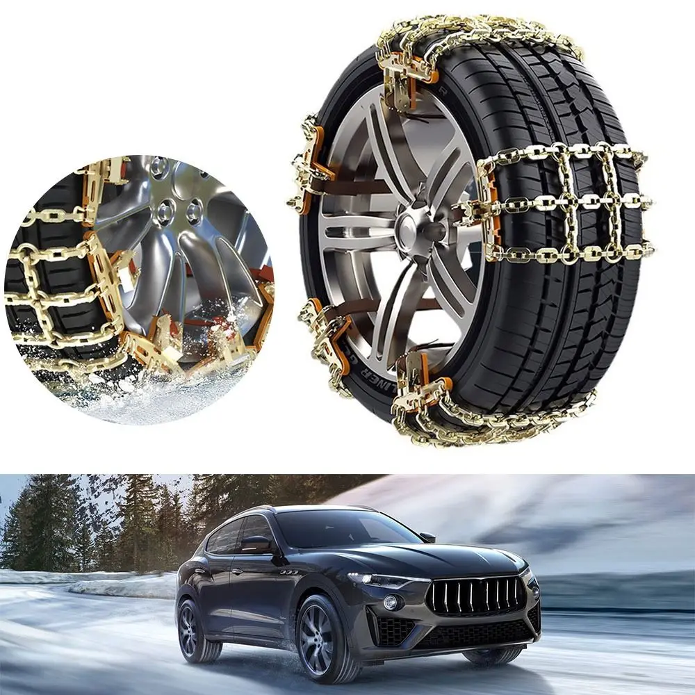 Anti-Skid Iron Car Tire Snow Chains Emergency Metal Snow Mud Sand Tyre Chains Suitable for Tire Width 165-285mm