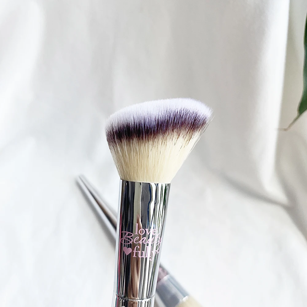 Love Beauty Fully Makeup brush 227 Flawless Blush Cosmetic Brush - Angled Fluffy powder creamy blush and highlighter brush 5