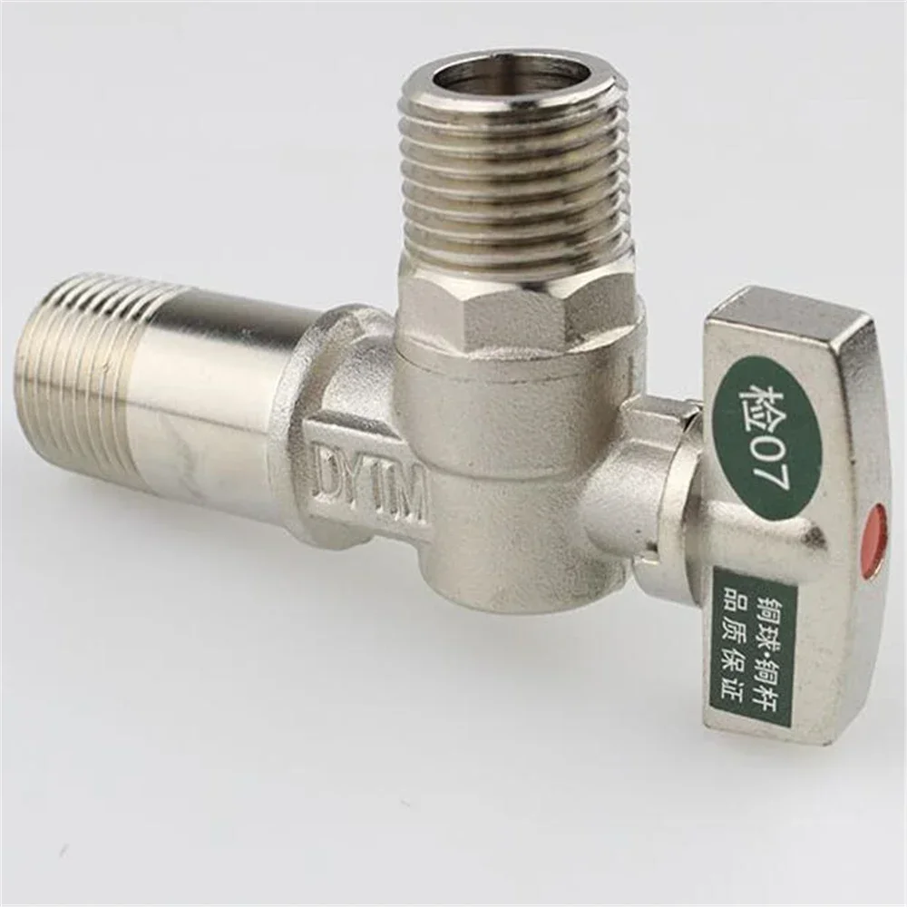 All Copper Thickened Lengthened Large Flow Angle Valve Ball Core Boiler Water Heater Special Triangle Valve