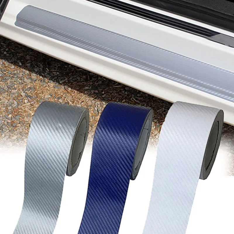 3DCarbonFiberSillScuffAntiScratchThresholdCarStickerDecalCar