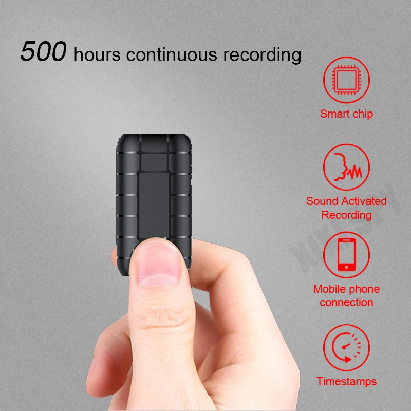 

500 hours Mini voice activated recorder digital recording device professional sound dictaphone audio micro record MP3 Player