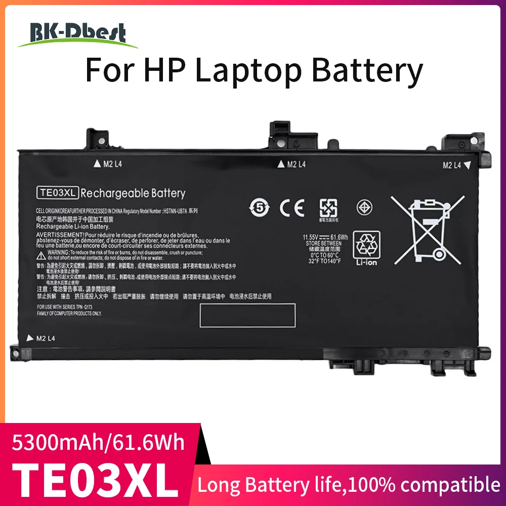 

Аккумулятор BK-Dbest TE03XL для ноутбука HP Pavilion 15 UHD OMEN 15 5-BC000 15-BC015TX 15-AX000